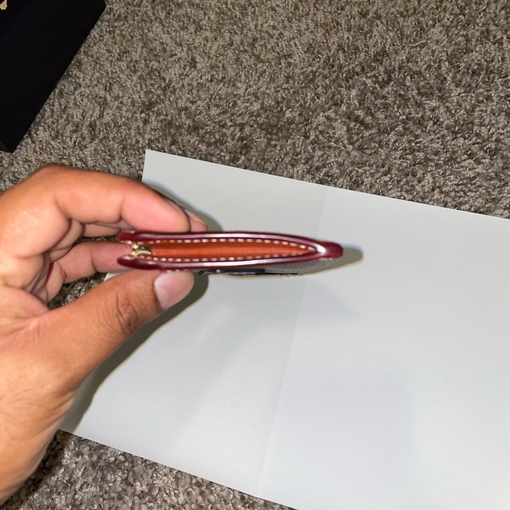 Coach Tan and Orange New York Card Holder - Picture 7 of 8